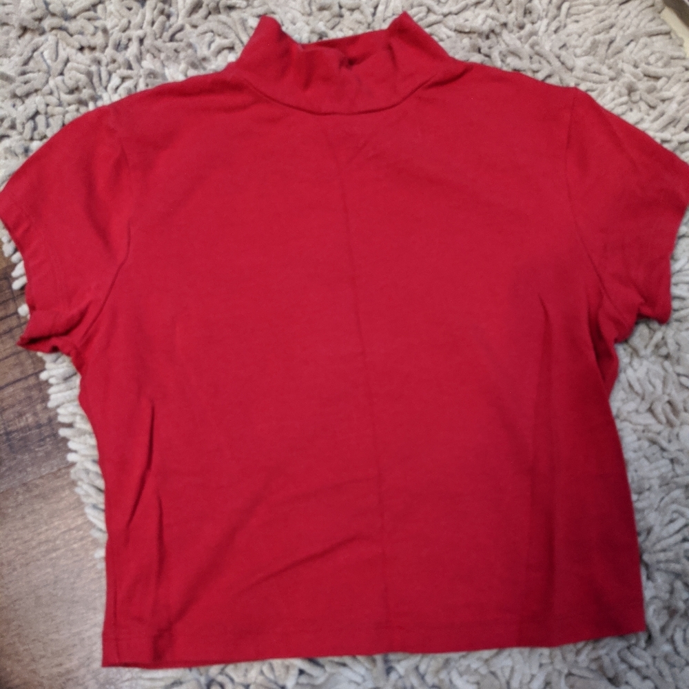 Women's Turtleneck Crop Top Size M